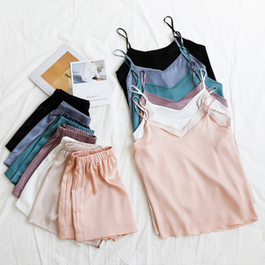薄款吊带短裤两件套