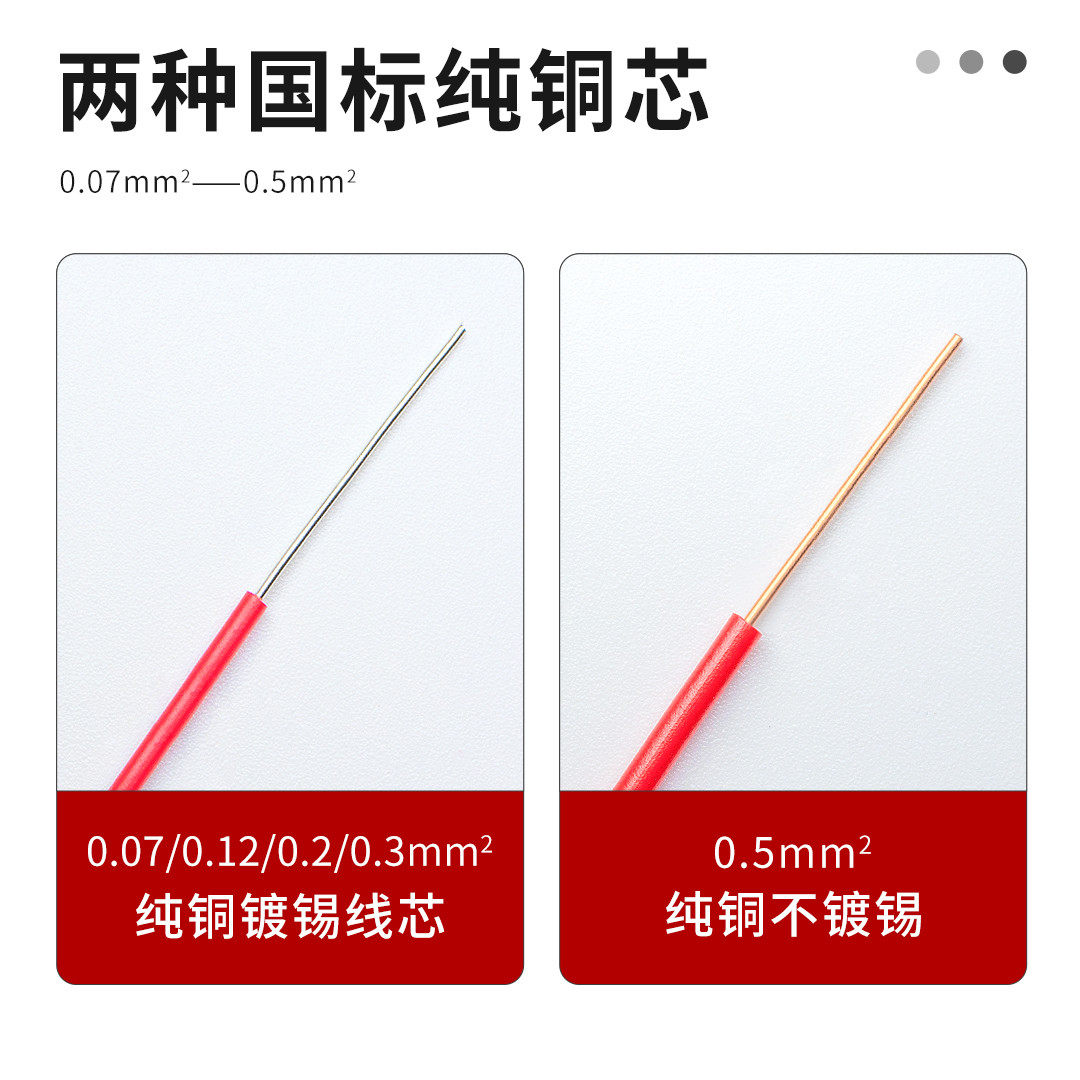 AV电子单芯股铜线BV0.12 0.2 0.3 0.5平方磁环线飞线跳线镀锡铜线,淘宝优惠券,粉丝福利购,淘宝优惠卷