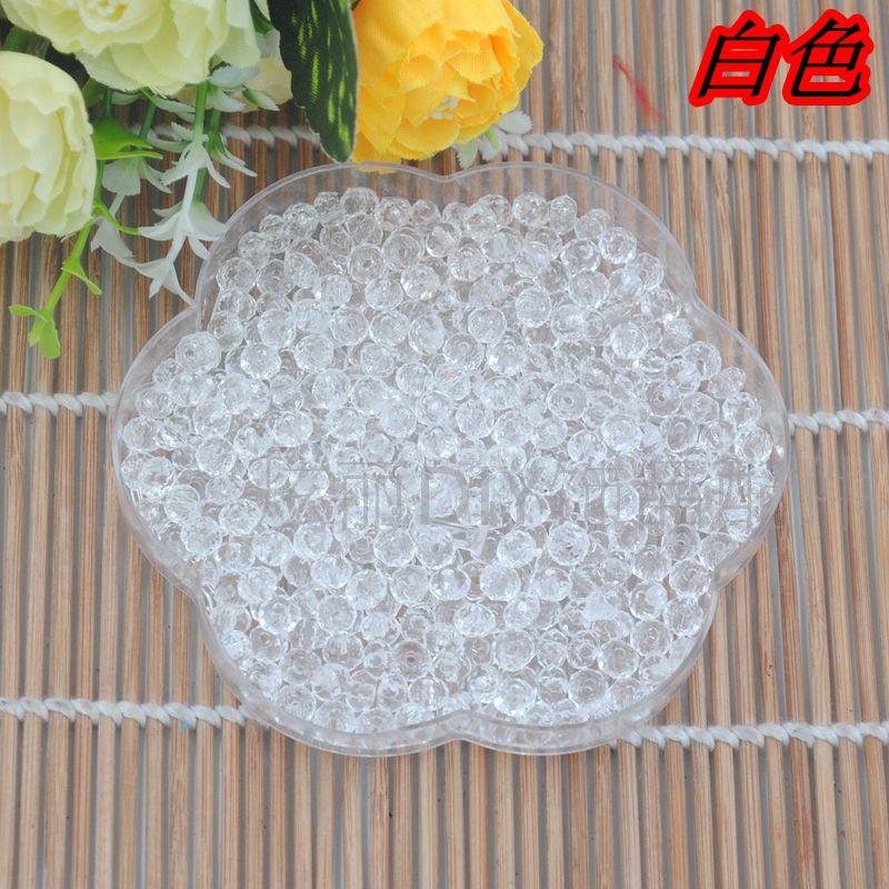 6mm 颗 300 DIY 串珠配件 亚克力塑料扁珠仿水晶车轮珠珠子透明珠 6mm 颗 300 DIY 串珠配件 亚克力塑料扁珠仿水晶车轮珠珠子透明珠