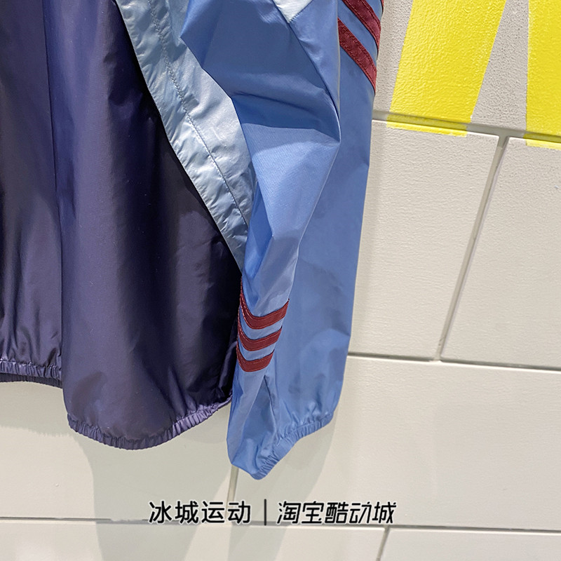 正品Adidas阿迪达斯外套男夏季新款连帽梭织防风运动夹克H65747 - 图2