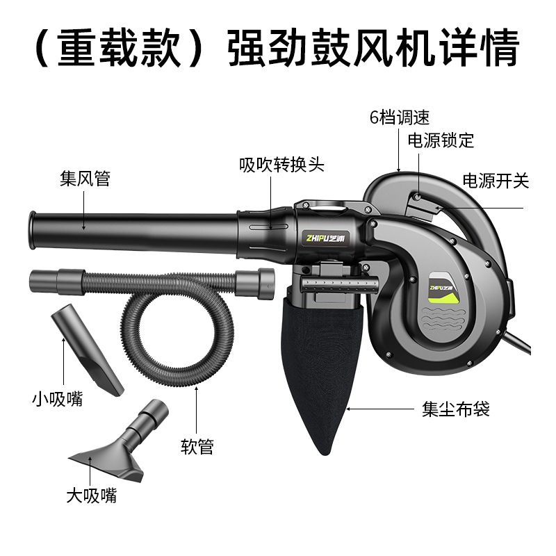 德国芝浦鼓风机小型吹灰机电脑吹风机除尘器大功率工业220v吸风机