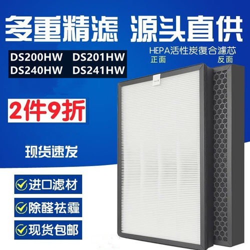 适配Whirlpool惠而浦净化抽湿机DS200/201/240/241HW/B过滤网滤芯 - 图0