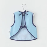 Летний детский тонкий слюнявчик, нагрудник без рукавов, фартук, майка топ, сзади на завязках, с карманом