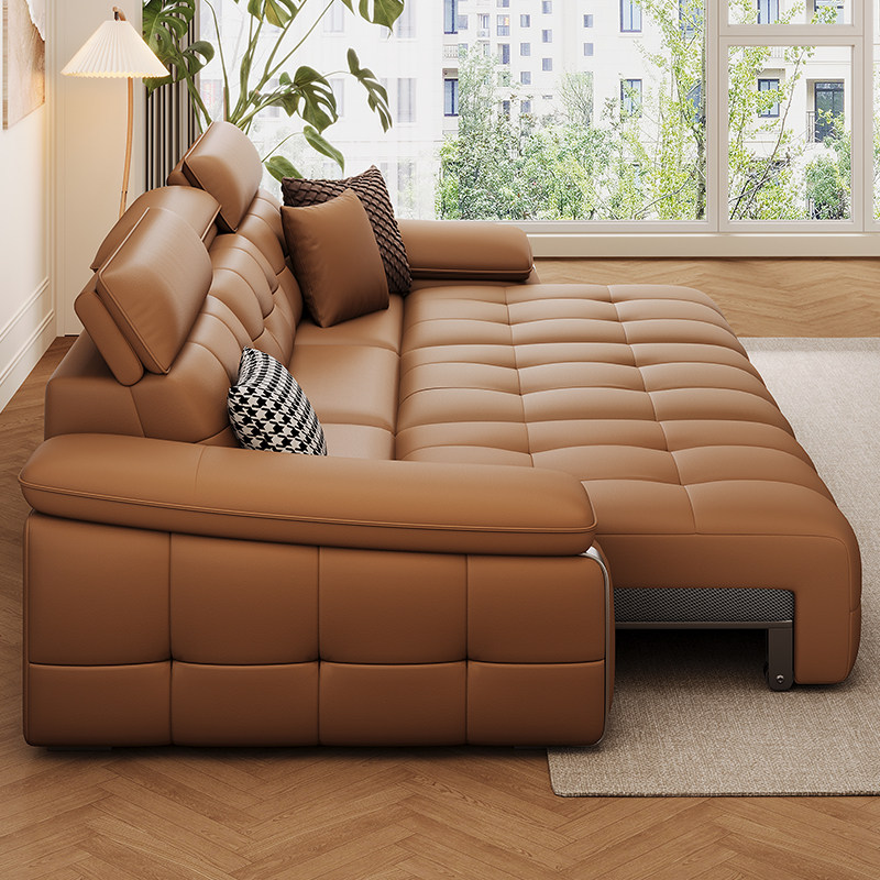 电动沙发功能真皮客厅新款可趟可睡可伸缩调节直排三人位一体两用,淘宝优惠券,粉丝福利购,淘宝优惠卷