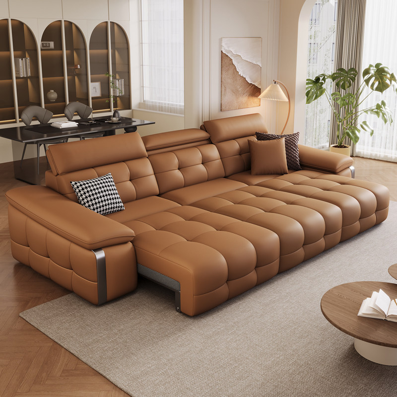 电动沙发功能真皮客厅新款可趟可睡可伸缩调节直排三人位一体两用,淘宝优惠券,粉丝福利购,淘宝优惠卷