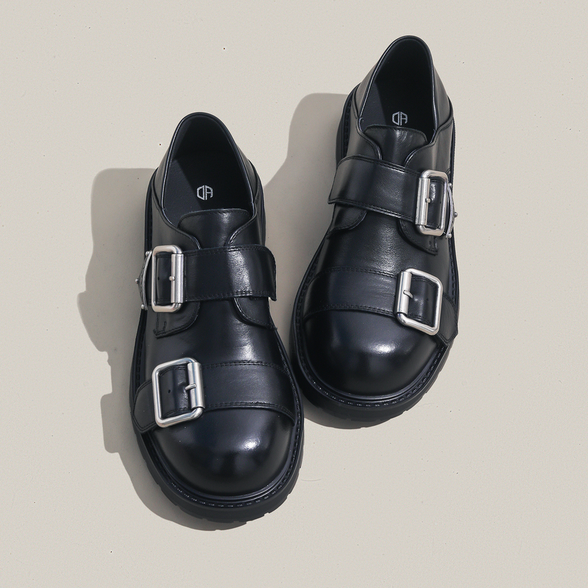 英伦风双扣带厚底乐福鞋女2026年春季真皮复古百搭单鞋搭扣皮鞋,淘宝优惠券,粉丝福利购,淘宝优惠卷