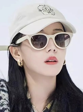 新款防紫外线圆框太阳镜遮阳女款