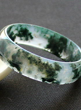 天然A货冰种飘花玉髓玛瑙手镯