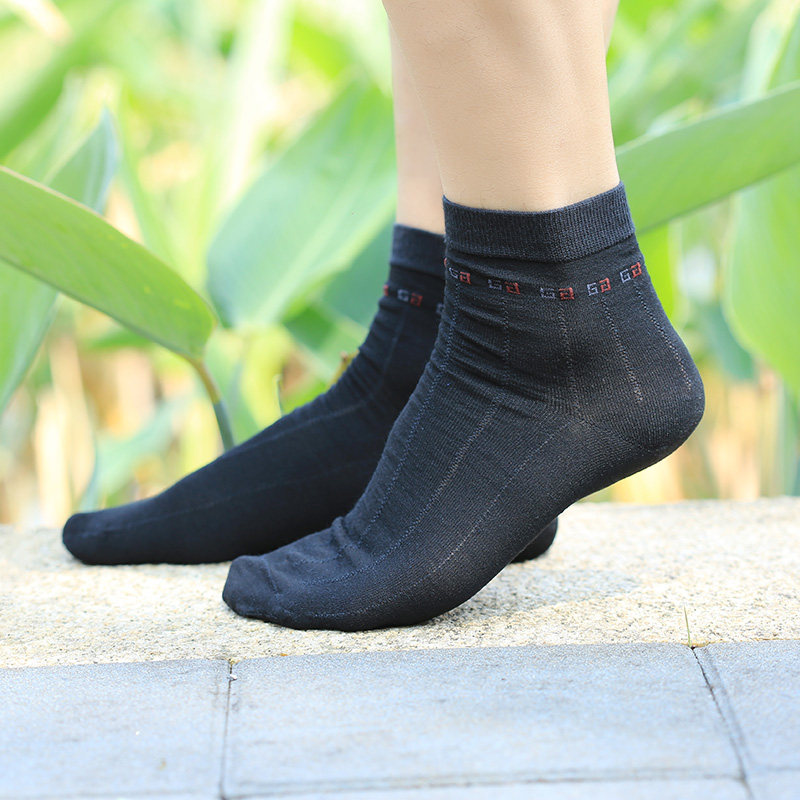 井竹麻夏季超薄款苎麻中筒男士棉袜 井竹短袜/打底袜/丝袜/美腿袜