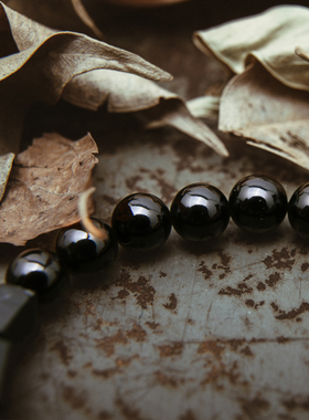 小众转运珠ins手链黑玛瑙