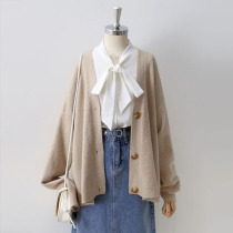 Thickened gentle wind card with its color sweater jacket Womens autumn winter 100 lap relaxation Lazy Wind outside the sweatshirt with clothes on