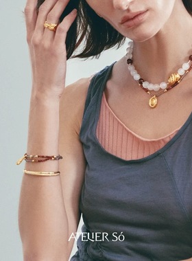 白玛瑙黑曜石方糖能量手链