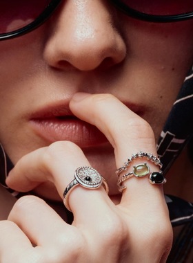 碎克拉素圈设计感戒指/手串