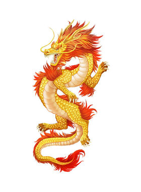卧虎藏龙山海经圣兽龙霸气艺术贴花办公室客厅墙面遮划痕防水贴纸