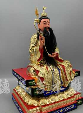木雕雷祖香樟木古典锦雕普化天尊