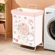 Foldable fabric storage basket dirty clothes basket clothes storage basket big easy cute cartoon girl pink strawberry cake