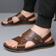100% cowhide Oren Woodpecker sandals beach shoes