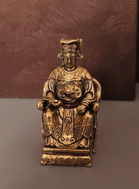 黄铜妈祖家居摆件工艺品湄洲妈祖像天后娘娘神像迷你小摆件饰用品