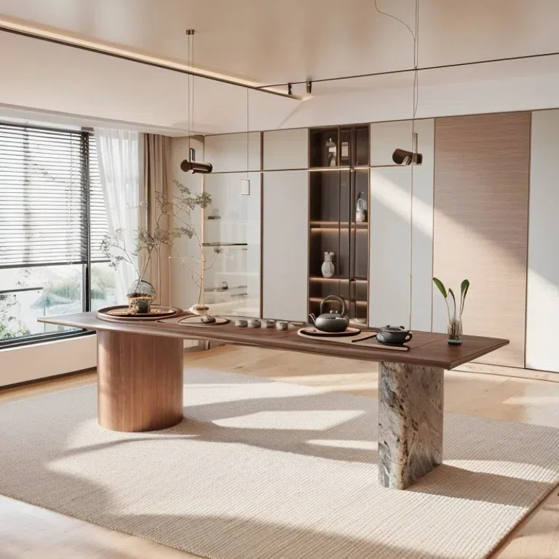 茶空间家具实木泡茶桌简约现代桌椅组合家用茶桌办公新中式禅意风,淘宝优惠券,粉丝福利购,淘宝优惠卷