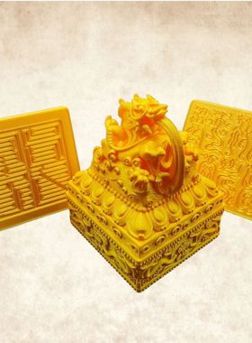 3D打印仿真传国玉玺模型桌面摆件跨境玉玺摆件影视道具古风道具