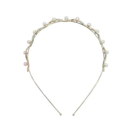 水钻波浪水钻珍珠发箍森系简约基础轻松压发头箍小众秋冬新款发饰