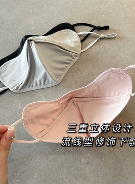 UPF50+高倍防晒高颜值凉感冰丝透气防紫外线防晒口罩遮阳面罩女