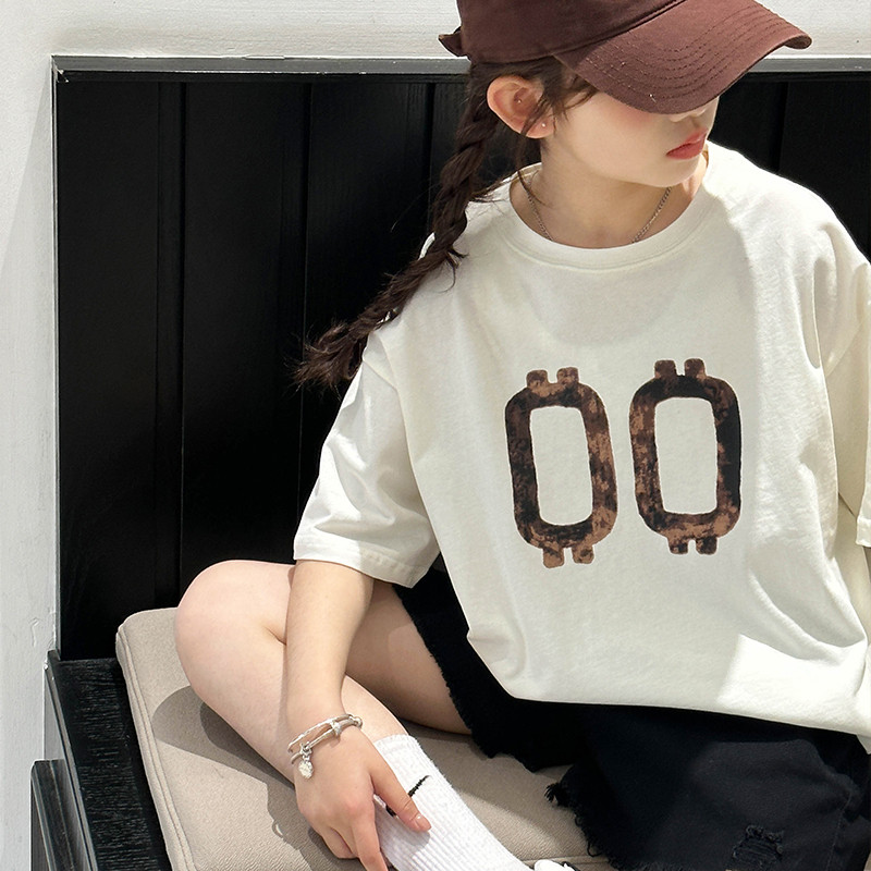 【清仓】女童T恤夏季儿童韩范潮牌上衣中大童棉质宽松短袖夏装,淘宝优惠券,粉丝福利购,淘宝优惠卷