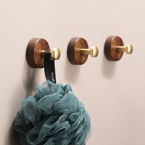 Solid wood hooks hanging clothes hanger wall-mounted wall clothes hat rack clothes wall fitting room New Chinese style hangover hook free of punch