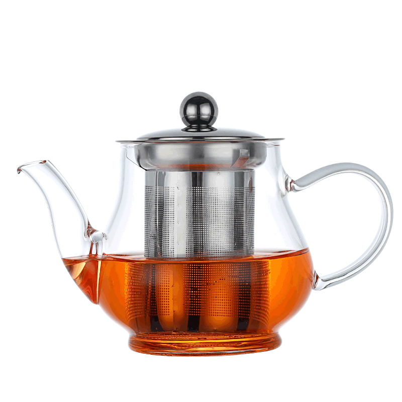 加厚耐热玻璃红茶壶红茶杯普洱壶不锈钢内胆过滤泡茶壶双耳冲茶器 - 图3