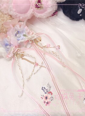 原创手作风边夹花朵