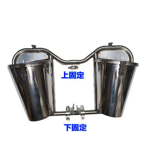 不锈钢带桶盖扣厚重型摩托车前保险护摔杠挡风板储置物工具箱包邮 - 图3