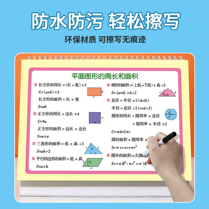 极简速算法+公式图表 小学数学公式台历大全图表小学生公式思维训练知识性卡片定律手册九九乘法口诀表卡片1-6年级培优小状元 - 图2