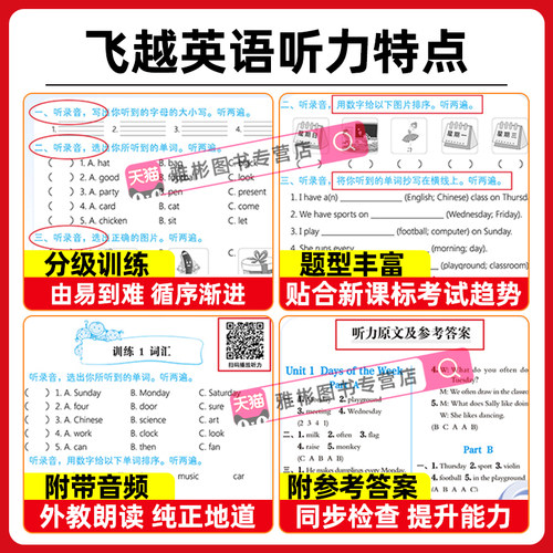 2026春新沪教牛津版张鑫友小学英语系列训练飞越听力阅读英与测试三四五六年级上册下册同步阅读理解同步期末期中单元检测专项训练 - 图2