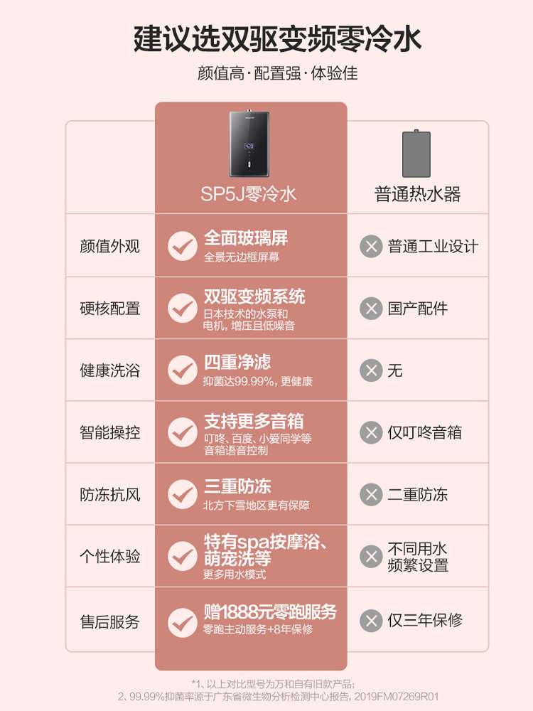 万和sp5零冷水家用天然气强排式 vanward万和燃气热水器