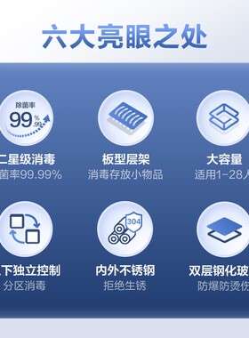 万和家用小型消毒柜厨房大容量立式餐具碗筷柜烘干一体机商用新款