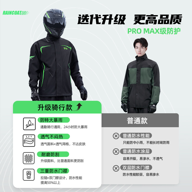 摩托车雨衣雨裤男女款成人外穿分体式外卖骑手单人全身防暴雨专用
