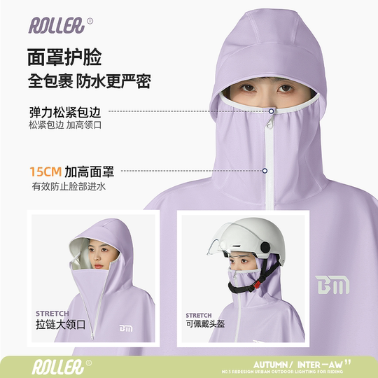 Una nueva generación de impermeable espesado patentado de cobertura total que no moja