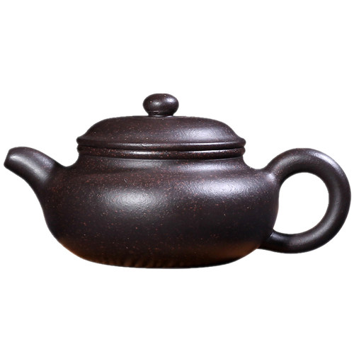 宜兴紫砂壶纯全手工名家原矿套装家用功夫茶具黑金砂紫砂壶仿古 - 图0