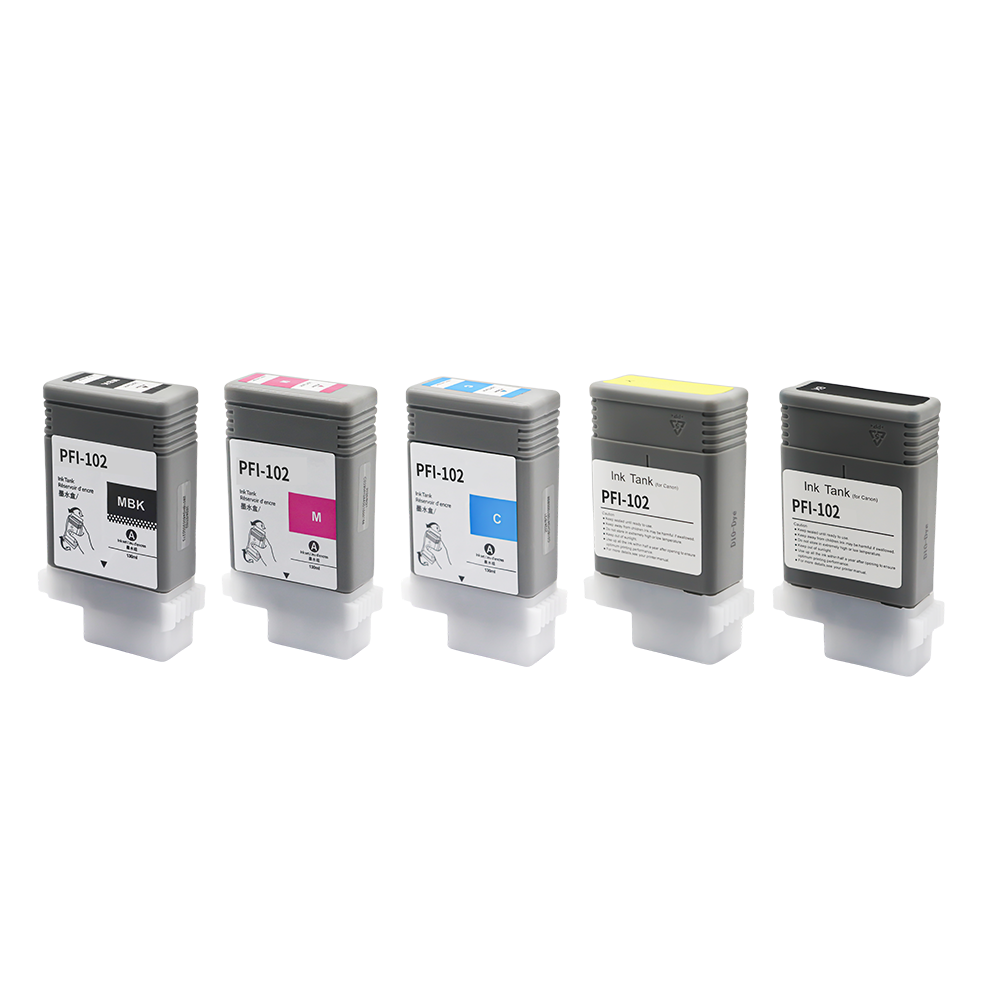 雄彩适用于佳能PFI102墨盒IPF500 510 IPF600 605 IPF610 650 655 IPF700 710 IPF720 750 760 755绘图仪墨盒 - 图1