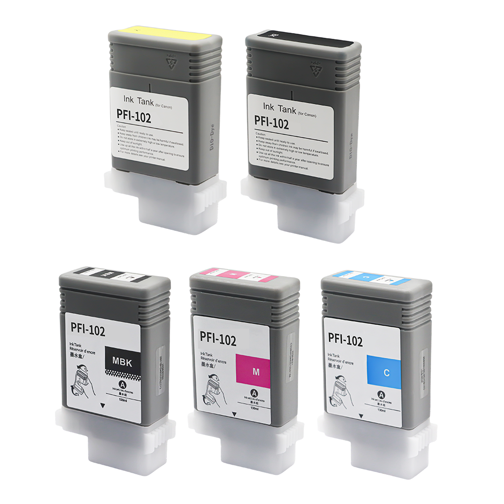 雄彩适用于佳能PFI102墨盒IPF500 510 IPF600 605 IPF610 650 655 IPF700 710 IPF720 750 760 755绘图仪墨盒 - 图0