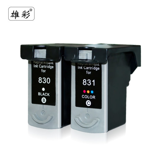 雄彩适用佳能Canon PIXMA IP1180 IP1880 IP1980喷墨照片打印一体机墨水盒PG830黑色油墨CL831彩色墨盒大容量 - 图0