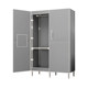 Open-door thickened steel tube dust-proof single and double wardrobes