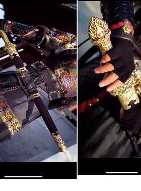 龙泉一体长刀剑锻打花纹烧锰钢手工打造唐剑武士道冷兵器唐未开刃