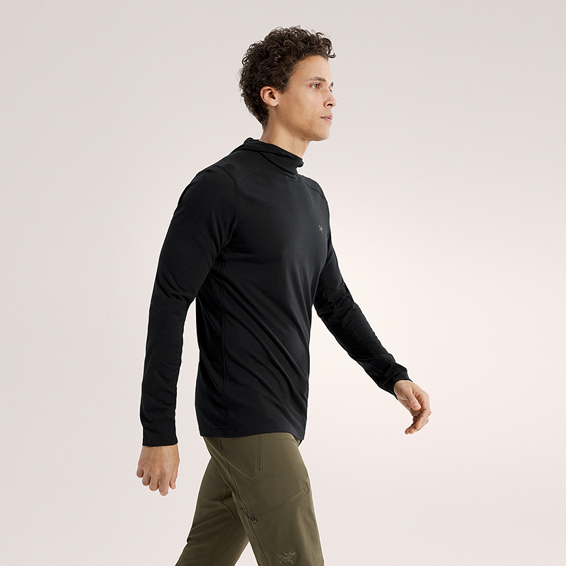 ARC'TERYX始祖鸟 IONIA MERINO WOOL HOODY 男子 羊毛长袖T恤 - 图0