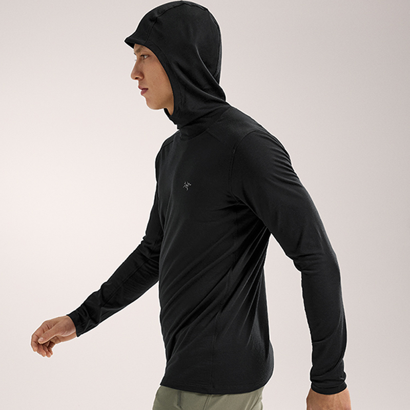 ARC'TERYX始祖鸟 IONIA MERINO WOOL HOODY 男子 羊毛长袖T恤 - 图0