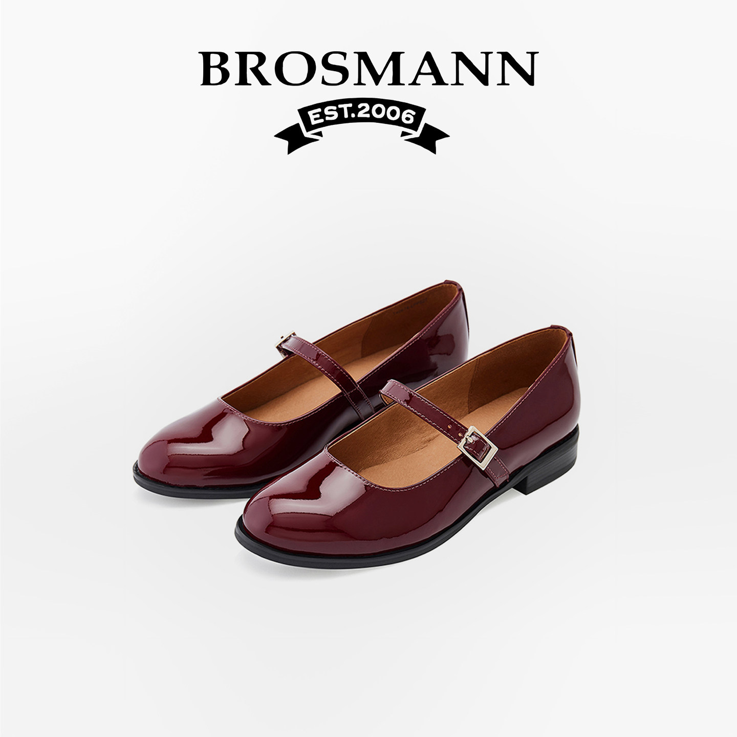 宝舒曼舒适玛丽珍真皮女2026新款一字扣女鞋漆皮高跟女款皮鞋单鞋,淘宝优惠券,粉丝福利购,淘宝优惠卷