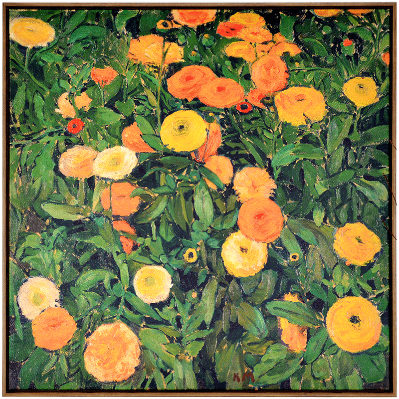 仟象映画金盏花卧室餐厅客厅装饰画壁画挂画墙画简约无框画装饰品 - 图0