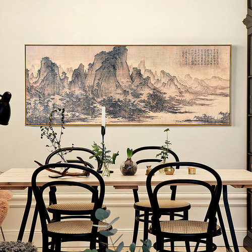 横幅客厅山水装饰画巨幅新中式挂画沙发背景墙壁画办公室古风国画 - 图2