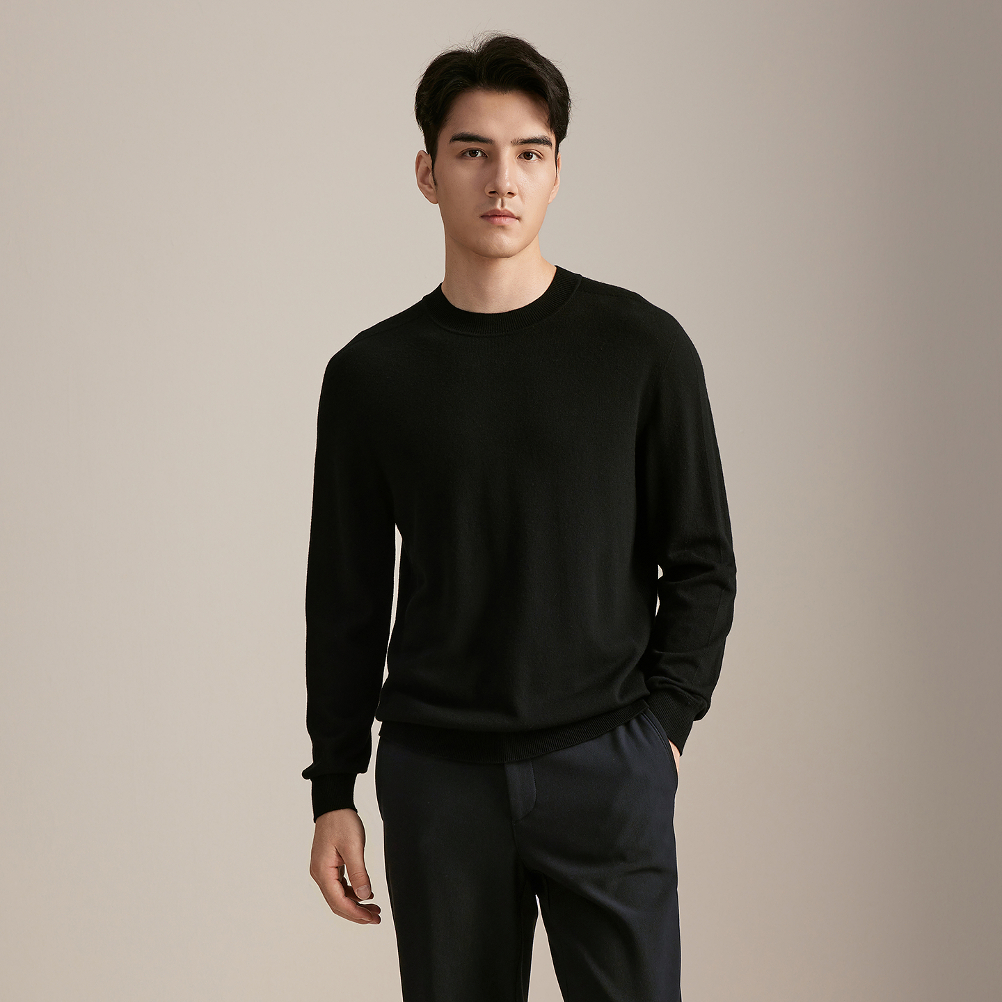 【商场同款】雅戈尔男士羊毛衫秋冬新款官方商务休闲保暖羊毛衫男 - 图1