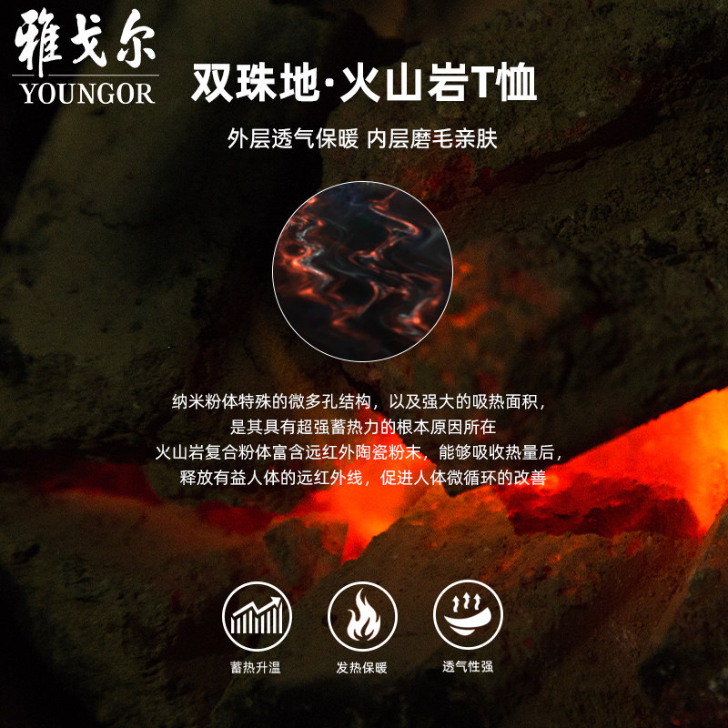 【火山岩】雅戈尔男士保暖长袖polo衫 雅戈尔Polo衫